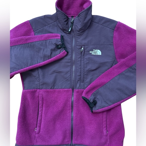 The North Face Fleece Jacket Womans Size Medium Purple Gray Full Zip Polartec - Picture 1 of 10